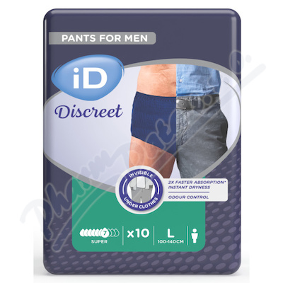 iD Discreet Pants for Man Super L modré 10ks