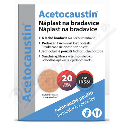 Acetocaustin náplast na bradavice 20ks