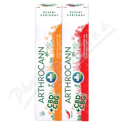 Annabis Arthrocann CBD gel+hřejivý CBD gel 2x75ml