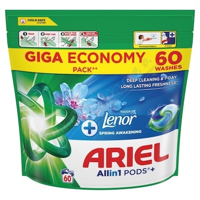 Ariel+Lenor Spring Awak.gel.kapsle na praní 60ks