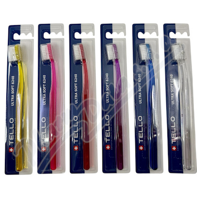 TELLO 6240 Ultra Soft zubní kartáček mix barev 1ks