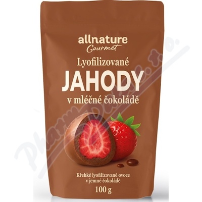 Allnature Jahody lyofilizované v mléčné čoko 100g