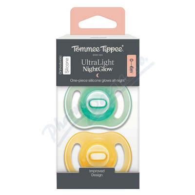 Tommee Tippee Ultra-light Night dudlík 0-6m 2ks