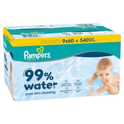 Pampers Aqua čistící ubrousky 9x60ks