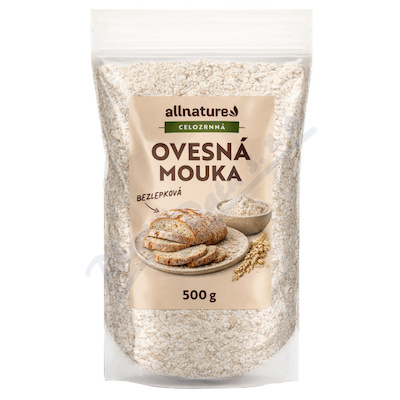Allnature Ovesná mouka celozrnná 500g