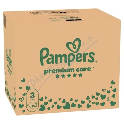 Pampers Premium Care 3 plenky 6-10kg 216ks